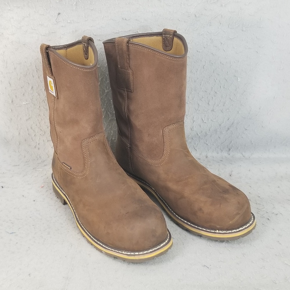 Carhartt Work Boots Mens 15 Brown CMP1453 Wellington Waterproof Safety Toe EH W